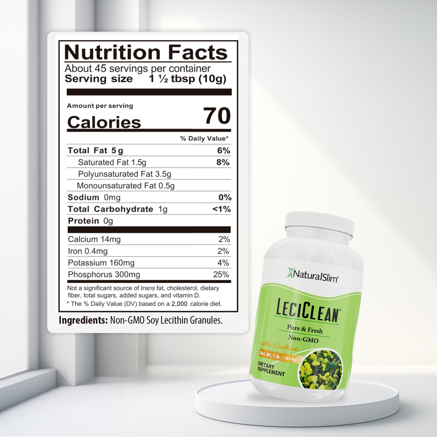 LeciClean® | Lecitina Granulada con Colina - NaturalSlim USA