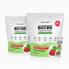 Load image into Gallery viewer, MagicMag® Stick Packs | Travel-Travel | Strawberry-Lemon | Magnesium Citrate Supplement | Relaxing and Soothing Support*.