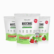 Load image into Gallery viewer, MagicMag® Stick Packs | Travel-Travel | Strawberry-Lemon | Magnesium Citrate Supplement | Relaxing and Soothing Support*.