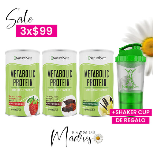 3 Metabolic Protein® + Shaker de Regalo | Batida de Proteína de Whey