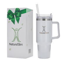 Cargar imagen en el visor de la galería, NaturalSlim®️ Tumbler (White) | Vaso térmico de acero inoxidable | 40 oz