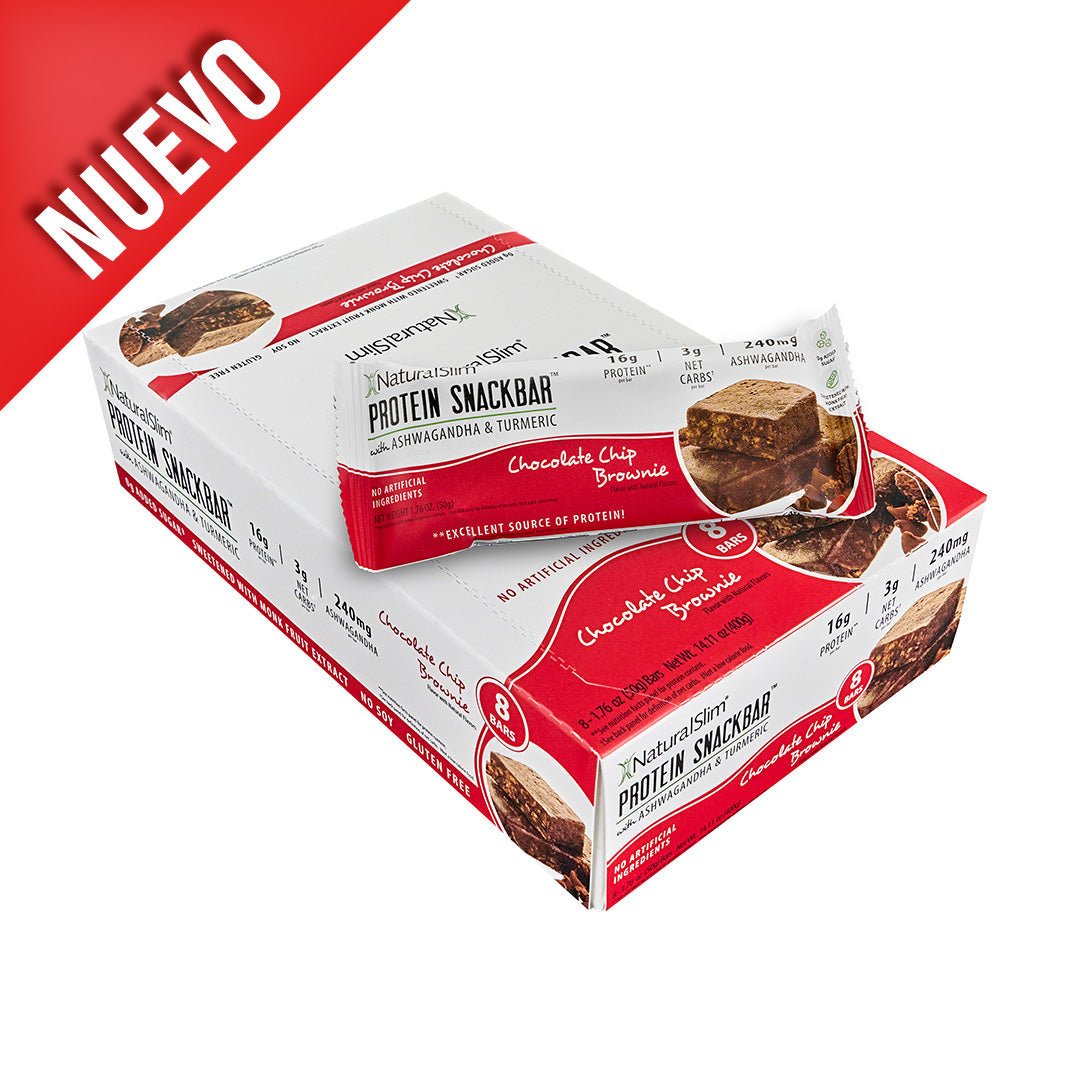 NaturalSlim® Protein Snackbar™ Chocolate Chip Brownie | Barras de proteína - NaturalSlim USA