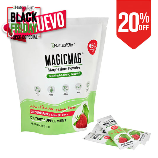 MagicMag® Stick Packs | Travel-Travel | Strawberry-Lemon | Magnesium Citrate Supplement | Relaxing and Soothing Support*.