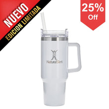 Cargar imagen en el visor de la galería, NaturalSlim®️ Tumbler (White) | Vaso térmico de acero inoxidable | 40 oz