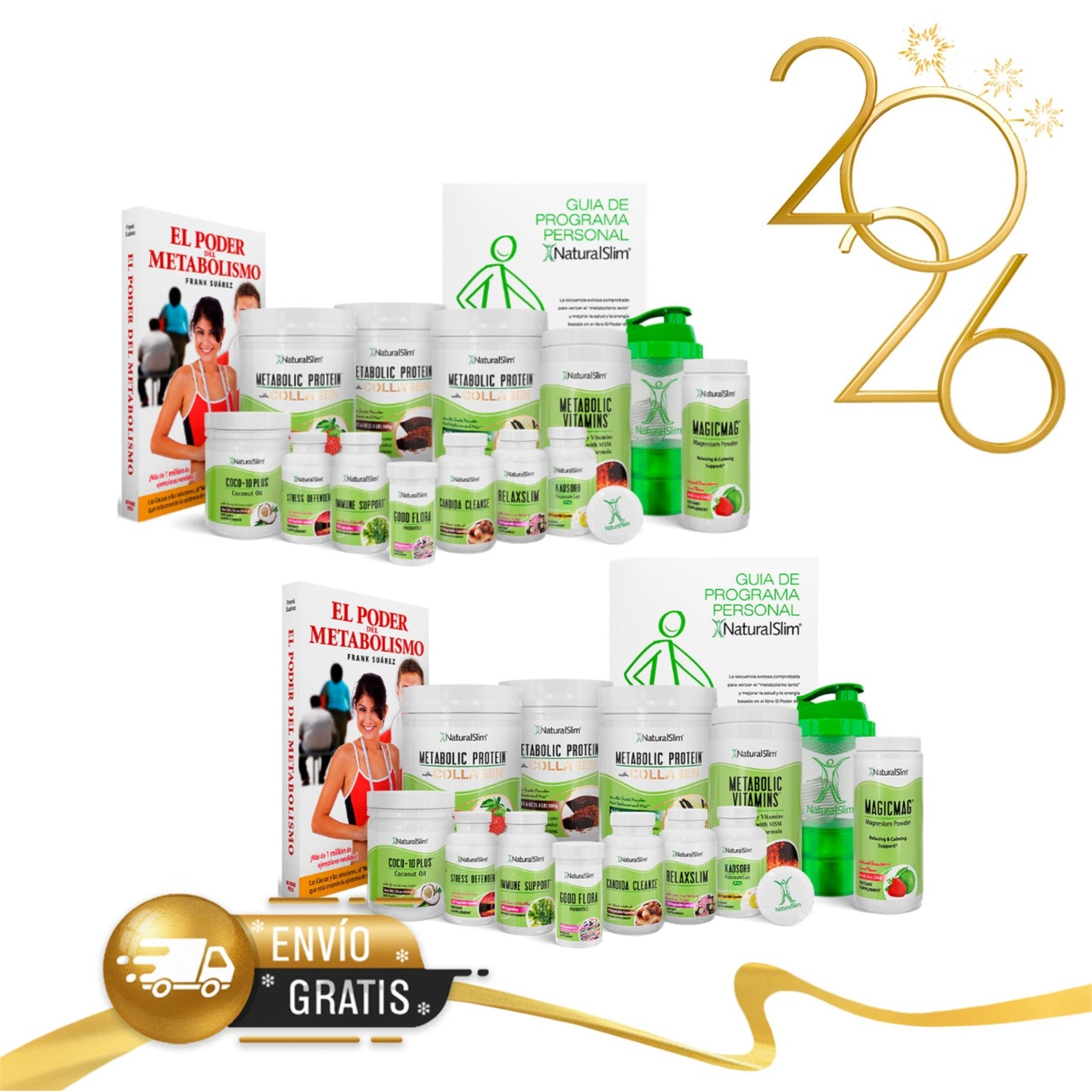 2 Programas Personales de NaturalSlim®: El Programa Completo Para Perder Grasa y Mejorar tu Metabolismo de Forma Saludable - NaturalSlim USA