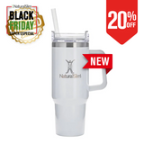 NaturalSlim®️ Tumbler (White) | 40 oz. stainless steel tumbler glass