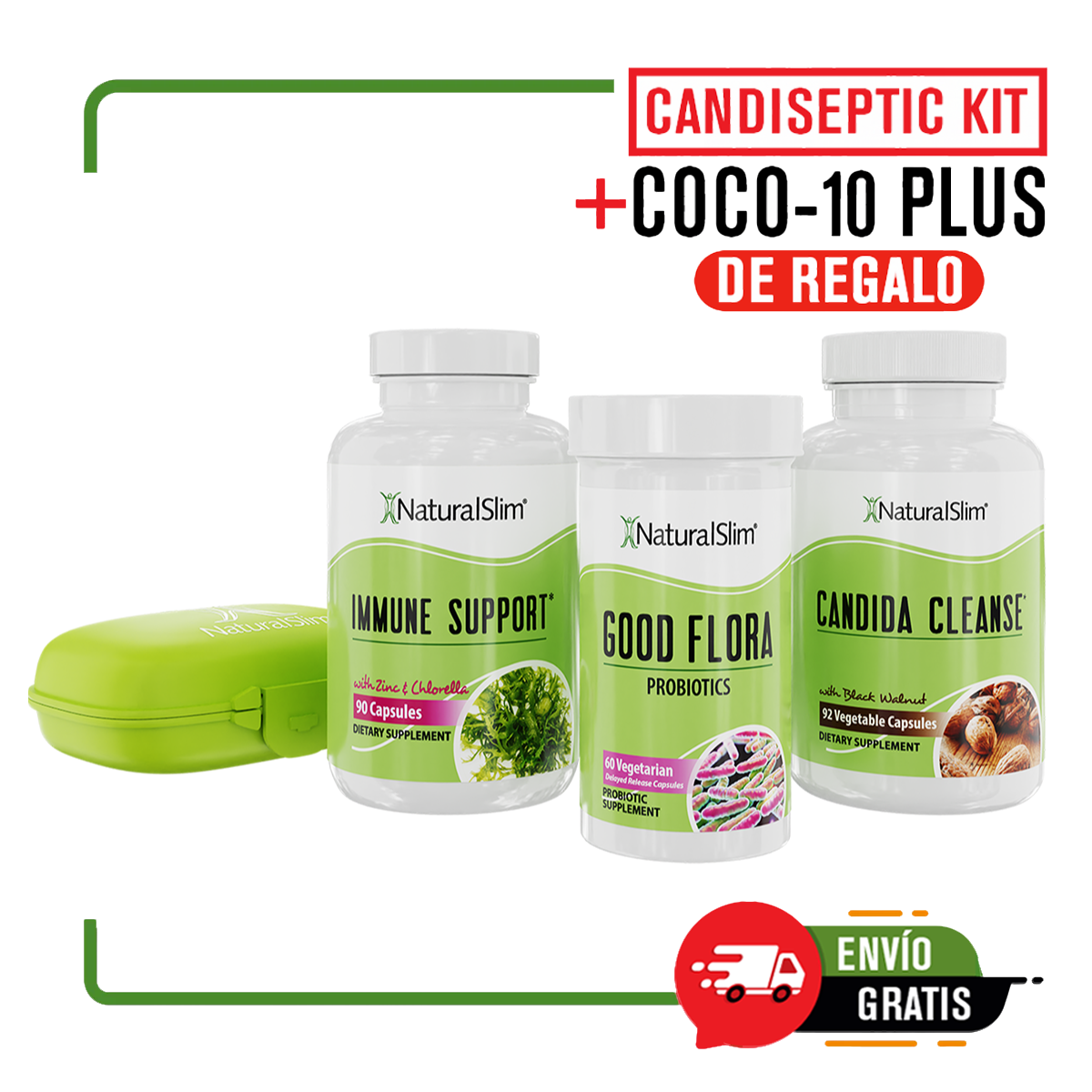 Flash Sale Coco-10 Plus® Gift with Candiseptic® Kit! - Candida Albicans Mushroom Cleansing (without book) | FREE Shipping
