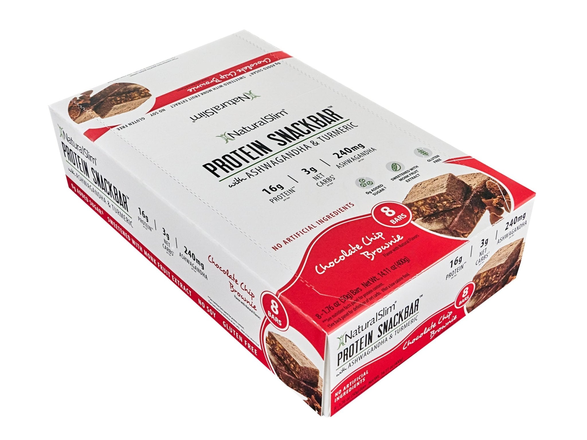 NaturalSlim® Protein Snackbar™ Chocolate Chip Brownie | Barras de proteína - NaturalSlim USA