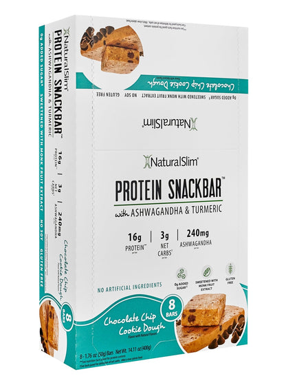NaturalSlim® Protein Snackbar™ Chocolate Chip Cookie Dough | Barras de proteína - NaturalSlim USA