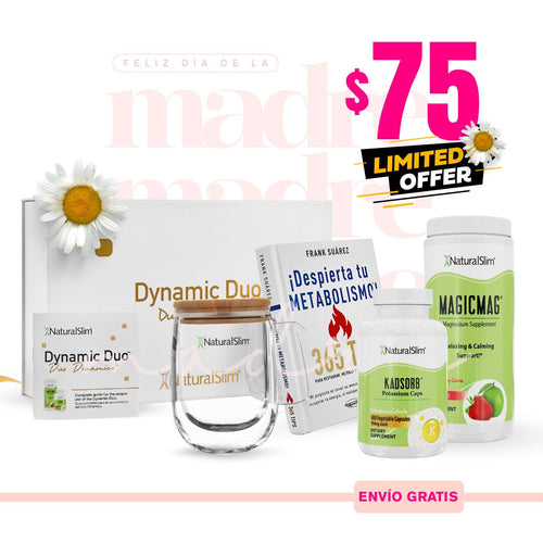 Dúo Dinámico Gift Set | MagicMag®, Kadsorb®, Libro ¡Despierta tu Metabolismo!, Mug y Caja de Regalo con Panfleto Informativo| Magnesio y Potasio