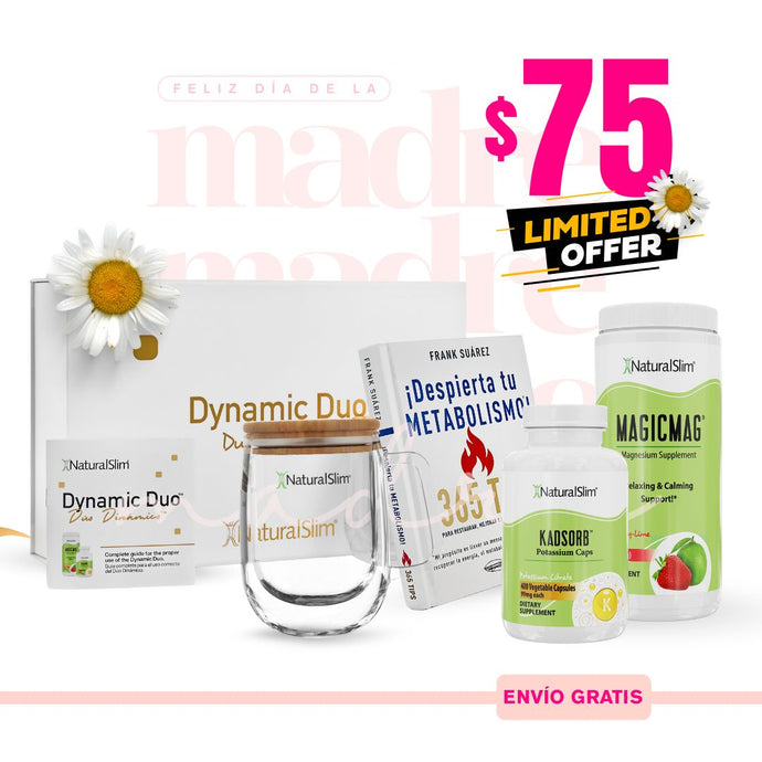 Dúo Dinámico Gift Set | MagicMag®, Kadsorb®, Libro ¡Despierta tu Metabolismo!, Mug y Caja de Regalo con Panfleto Informativo| Magnesio y Potasio