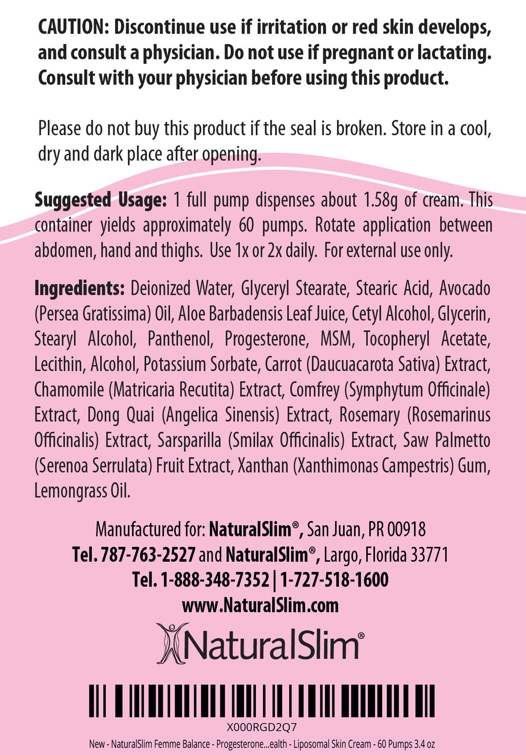 Femme Balance™ | Crema Liposomal Para la Piel - NaturalSlim USA