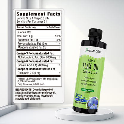 Flax Oil | Aceite de Lino (Omega 3 - 6 - 9) - NaturalSlim USA