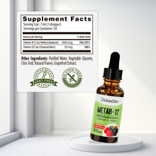 Cargar imagen en el visor de la galería, METAB-12® Berry Liquid Vitamin B-12 (methylcobalamin) + Vitamin D