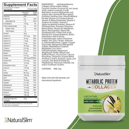 Kit Súper Batida Mañanera Collagen - 3 Batidas Metabolic Protein® Collagen, Coco - 10 Plus®, FlaxOil, LeciClean®, Libro de Recetas + Shaker de Regalo | Envío GRATIS - NaturalSlim USA