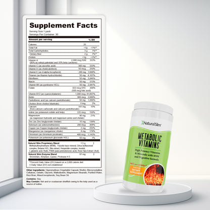 Metabolic Vitamins® | Vitaminas Potentes | Multivitaminas y Minerales, Complejo B con Niacina (B3) - NaturalSlim USA