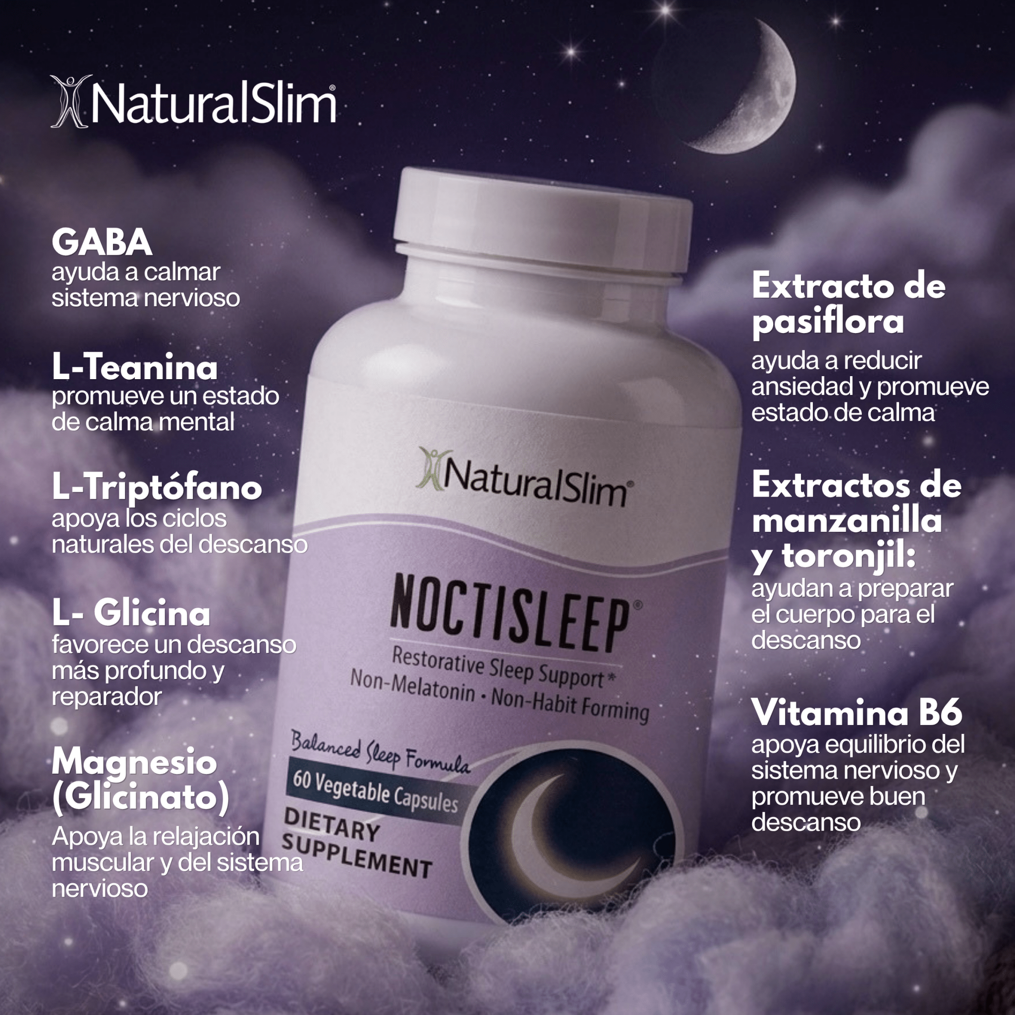 NoctiSleep | Apoyo equilibrado para un sueño reparador - NaturalSlim USA