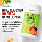Metabolic Vitamins® | Vitaminas Potentes | Multivitaminas y Minerales, Complejo B con Niacina (B3) - NaturalSlim USA