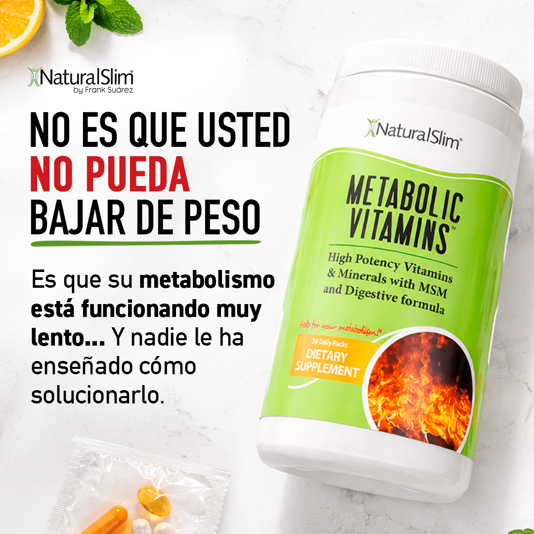 Metabolic Vitamins® | Vitaminas Potentes | Multivitaminas y Minerales, Complejo B con Niacina (B3) - NaturalSlim USA