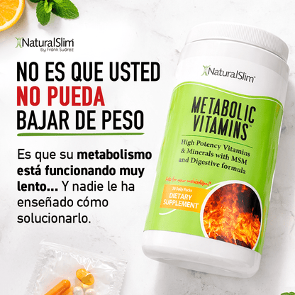 Metabolic Vitamins® | Vitaminas Potentes | Multivitaminas y Minerales, Complejo B con Niacina (B3) - NaturalSlim USA