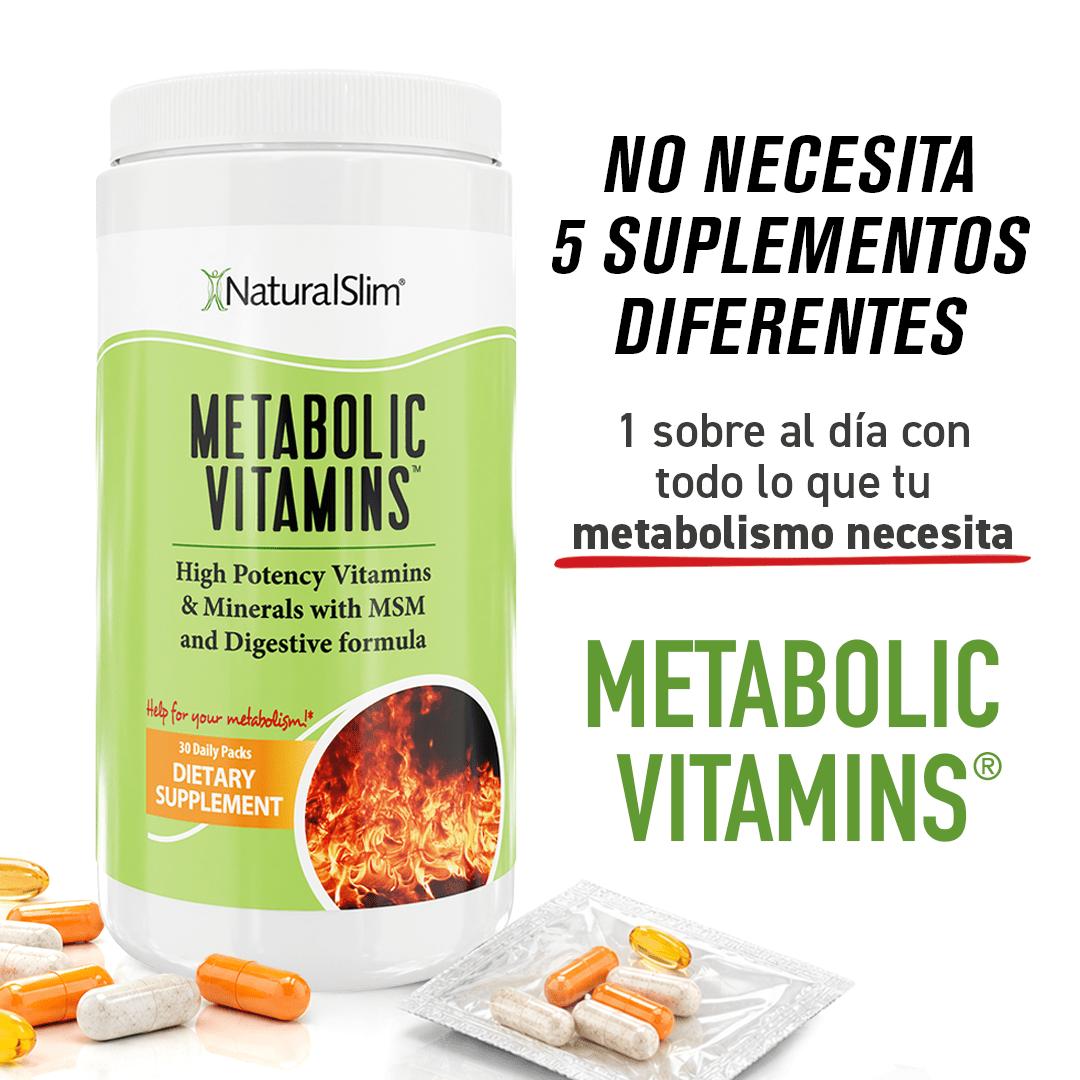 Metabolic Vitamins® | Vitaminas Potentes | Multivitaminas y Minerales, Complejo B con Niacina (B3) - NaturalSlim USA