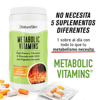 Metabolic Vitamins® | Vitaminas Potentes | Multivitaminas y Minerales, Complejo B con Niacina (B3) - NaturalSlim USA