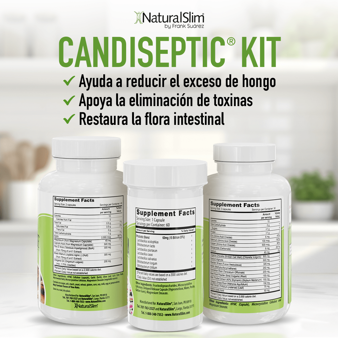 Candiseptic® Kit - Limpieza de Hongo Candida Albicans y libro de Frank Suárez | Envío GRATIS - NaturalSlim USA