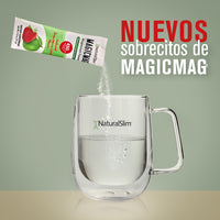 OFERTA ESPECIAL: Compra 3 Magic Mag Stick Packs y recibe un mug de cristal ¡GRATIS! | Viaje-Travel | Fresa-Limón | Suplemento Citrato de Magnesio