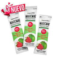 OFERTA ESPECIAL: Compra 3 Magic Mag Stick Packs y recibe un mug de cristal ¡GRATIS! | Viaje-Travel | Fresa-Limón | Suplemento Citrato de Magnesio