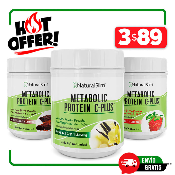 ¡FLASH SALE! 3 Metabolic Protein C-Plus™  por solo $89 | Envío GRATIS