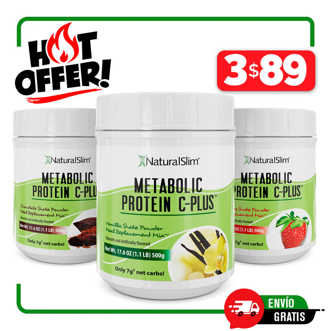 ¡FLASH SALE! 3 Metabolic Protein C-Plus™  por solo $89 | Envío GRATIS