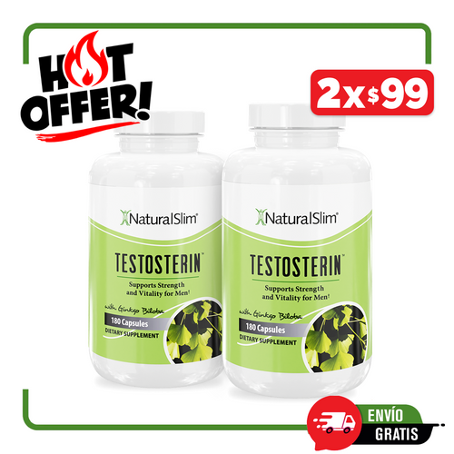 ¡FLASH SALE! 2 Frascos de Testosterin™ x $99 | Ayuda Para Caballeros