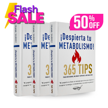 Load image into Gallery viewer, Special Pack: 3 Books of &quot;Wake Up Your Metabolism! 365 Tips to Restore, Improve, and Support Your Metabolism&quot; - The Perfect Gift for Your Well-being.(SPANISH)