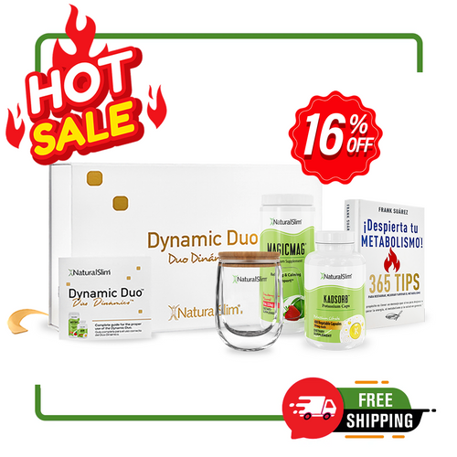 Dúo Dinámico Gift Set | MagicMag®, Kadsorb®, Libro ¡Despierta tu Metabolismo!, Mug y Caja de Regalo con Panfleto Informativo| Magnesio y Potasio