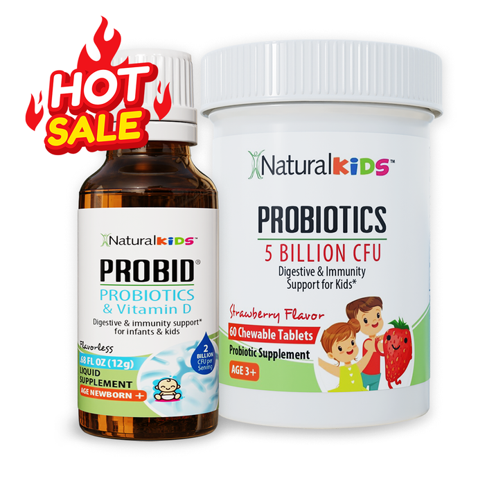 33% OFF - NaturalKids® PROBIOTICS™ & PROBID® Combo® | Probiotics and Vitamin D | Digestive and Immune Support* for Children