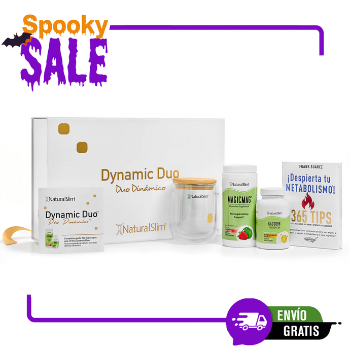 Dúo Dinámico Gift Set | MagicMag®, Kadsorb®, Libro ¡Despierta tu Metabolismo!, Mug y Caja de Regalo con Panfleto Informativo| Magnesio y Potasio