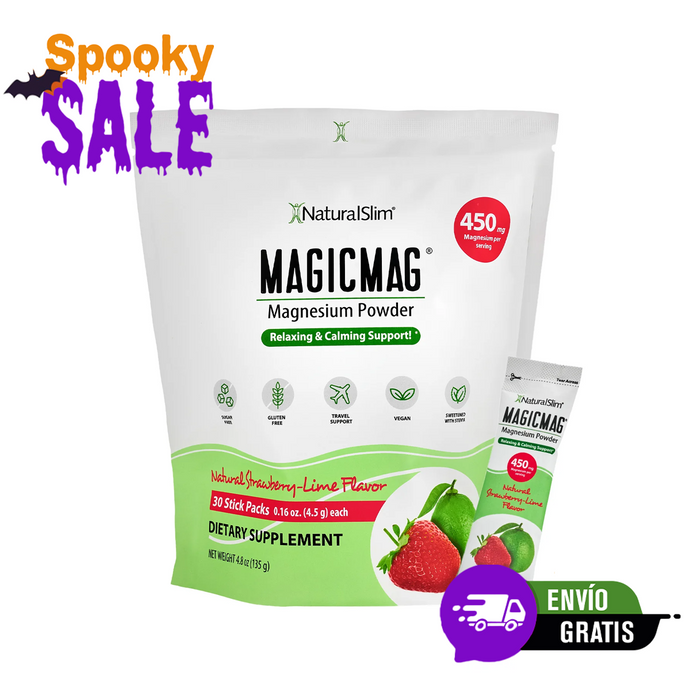 MagicMag® Stick Packs | Viaje-Travel | Fresa-Limón | Suplemento Citrato de Magnesio | Apoyo Relajante y Calmante*