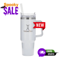 NaturalSlim®️ Tumbler (White) | Vaso térmico de acero inoxidable | 40 oz