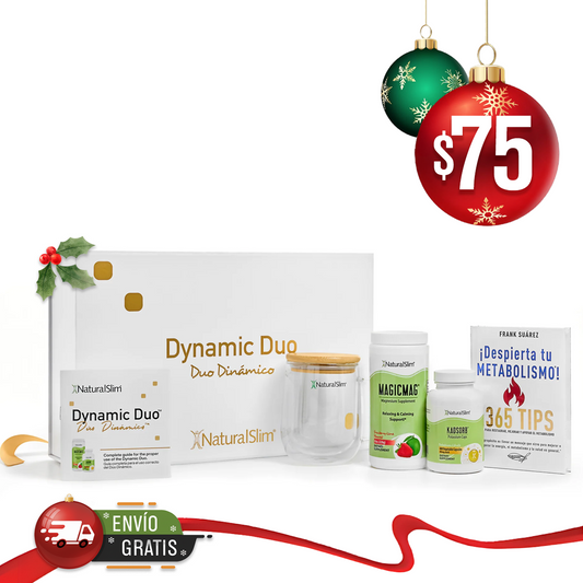 Dúo Dinámico Gift Set | MagicMag®, Kadsorb®, Libro ¡Despierta tu Metabolismo!, Mug y Caja de Regalo con Panfleto Informativo| Magnesio y Potasio