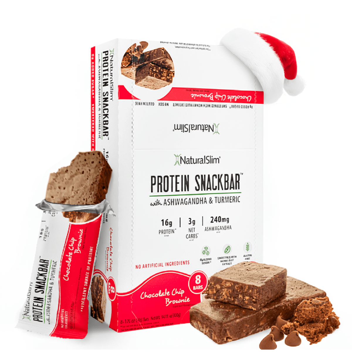 NaturalSlim® Protein Snackbar™ Chocolate Chip Brownie | Barras de proteína - NaturalSlim USA