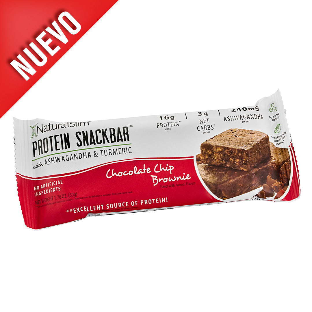 NaturalSlim® Protein Snackbar™ Chocolate Chip Brownie | Barras de proteína
