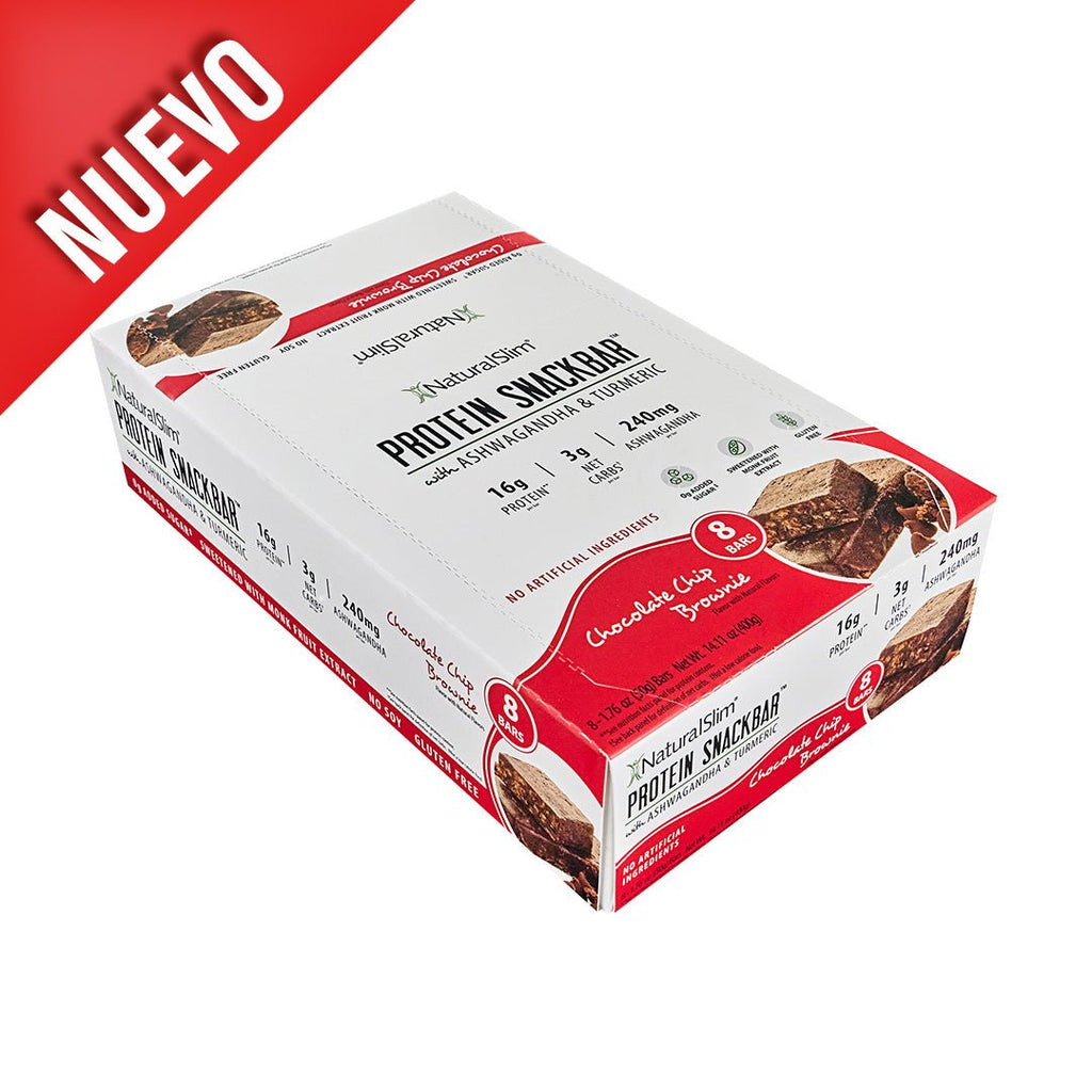 NaturalSlim® Protein Snackbar™ Chocolate Chip Brownie | Barras de proteína - NaturalSlim USA