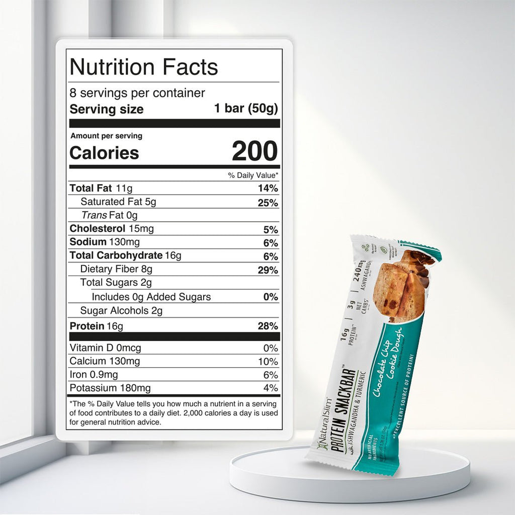 NaturalSlim® Protein Snackbar™ Chocolate Chip Cookie Dough | Barras de proteína - NaturalSlim USA