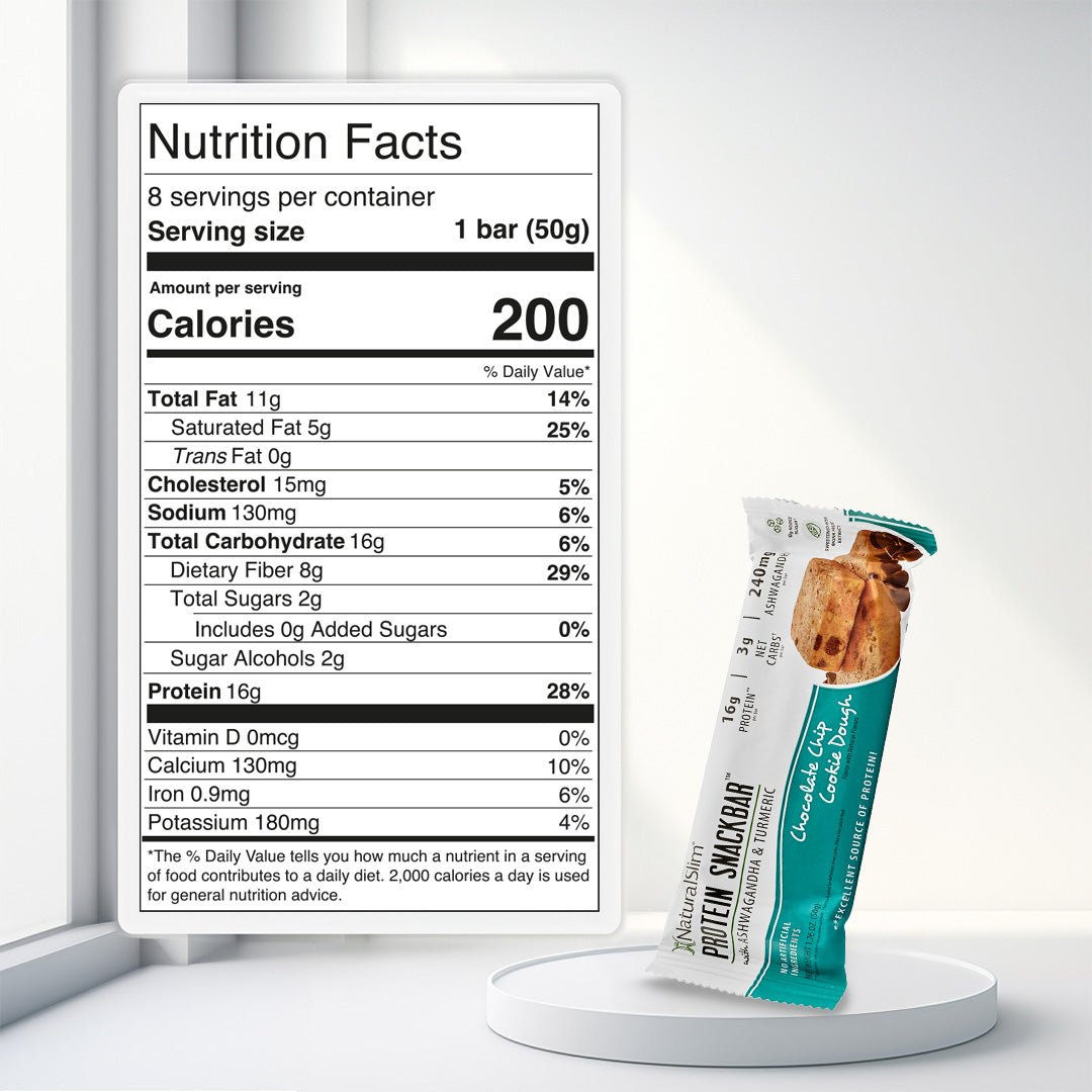 NaturalSlim® Protein Snackbar™ Chocolate Chip Cookie Dough | Barras de proteína - NaturalSlim USA