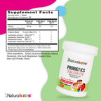 NaturalKids® PROBIOTICS™ Tabletas masticables 5 mil millones de UFC por porción | Probióticos en tableta masticable 60 tabletas masticables | Sabor Fresa - NaturalSlim USA