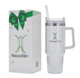 NaturalSlim®️ Tumbler (White) | Vaso térmico de acero inoxidable | 40 oz