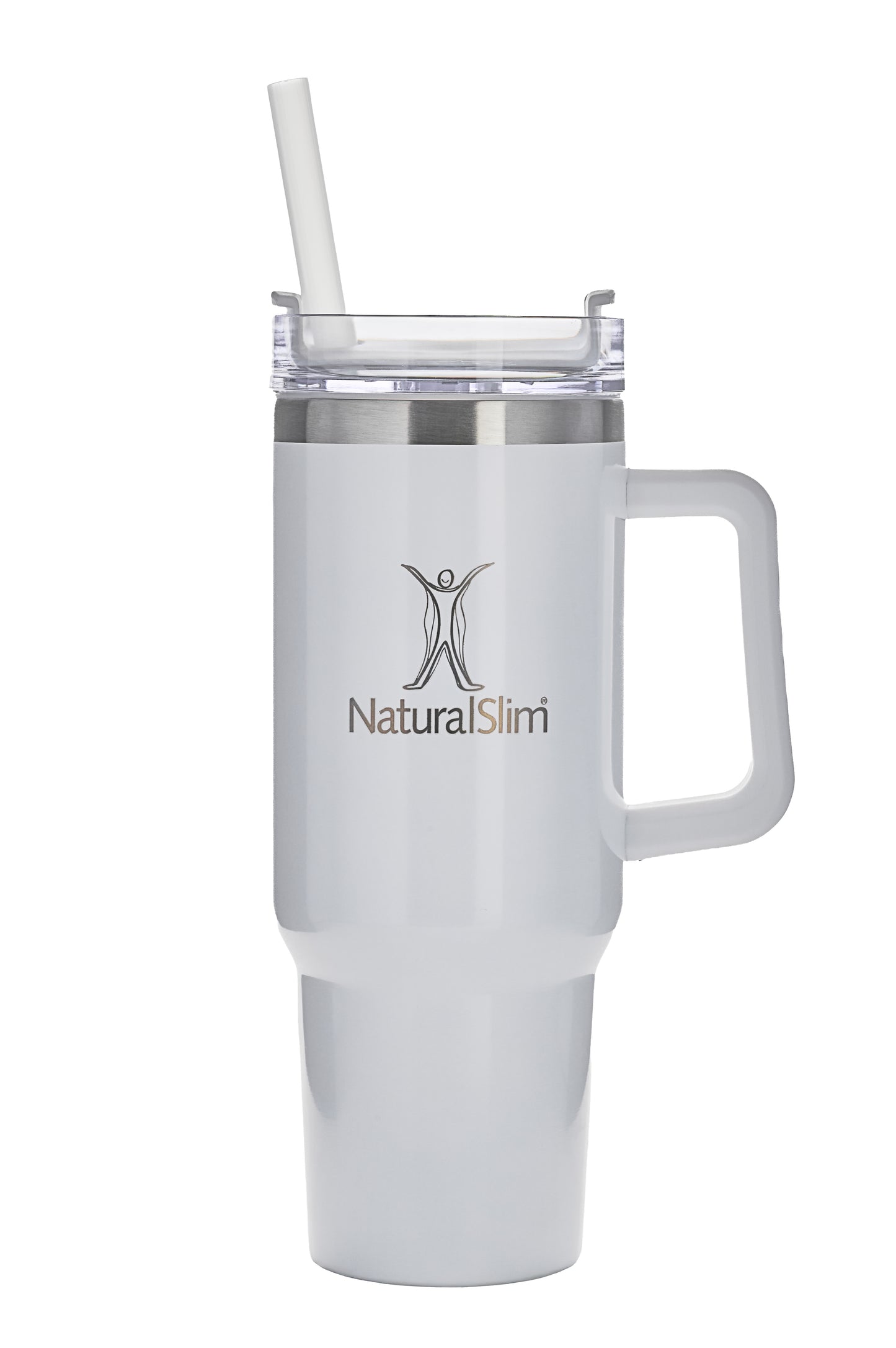 NaturalSlim®️ Tumbler (White) | Vaso térmico de acero inoxidable | 40 oz