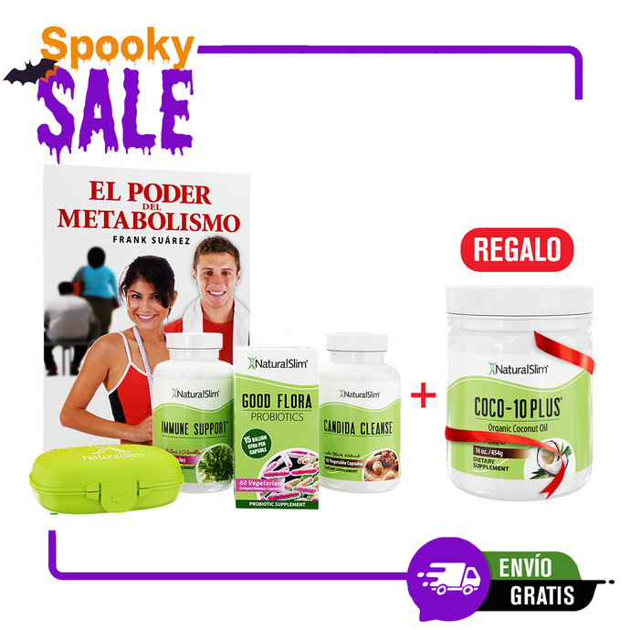 ¡Flash Sale Coco-10 Plus® de Regalo con Candiseptic® Kit! - Limpieza de Hongo Candida Albicans y libro de Frank Suárez | Envío GRATIS