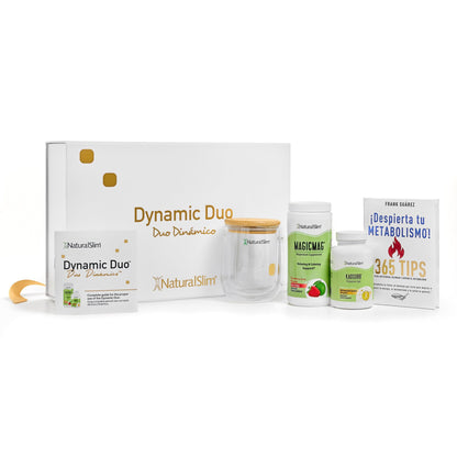 Dúo Dinámico Gift Set | MagicMag®, Kadsorb®, Libro ¡Despierta tu Metabolismo!, Mug y Caja de Regalo con Panfleto Informativo| Magnesio y Potasio - NaturalSlim USA