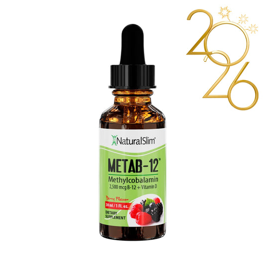 METAB - 12® Berry Liquid Vitamin B - 12 (methylcobalamin) + Vitamin D - NaturalSlim USA